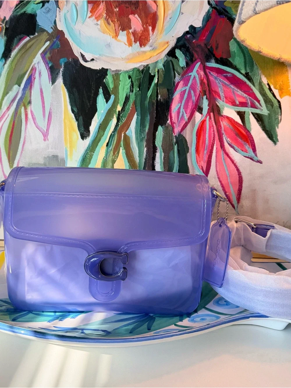 New 💯 Authentic COACH RUNWAY LIMITED EDITION PURPLE VIOLET JELLY TABBY